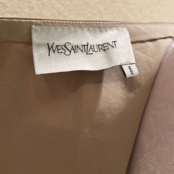 Yves Saint Laurent Women's 34 Cotton Trench Coat Beige Tan Fields Jacket Neutral - Picture 9 of 16